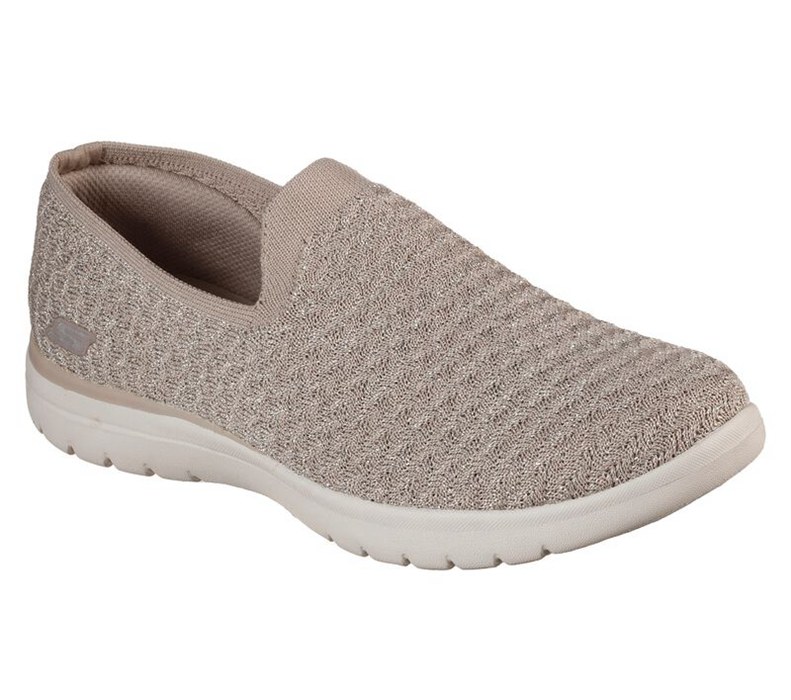 Skechers On The Go Flex - Gleam - Womens Casual Shoes Khaki [AU-ON5205]